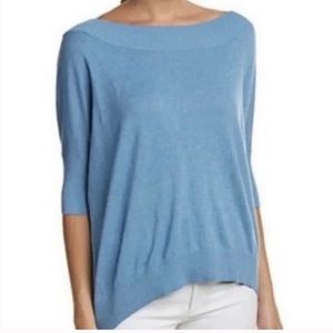 CAbi Lounge Sweater Cornflower Blue 3/4 Dolman Sleeves Boat Neck